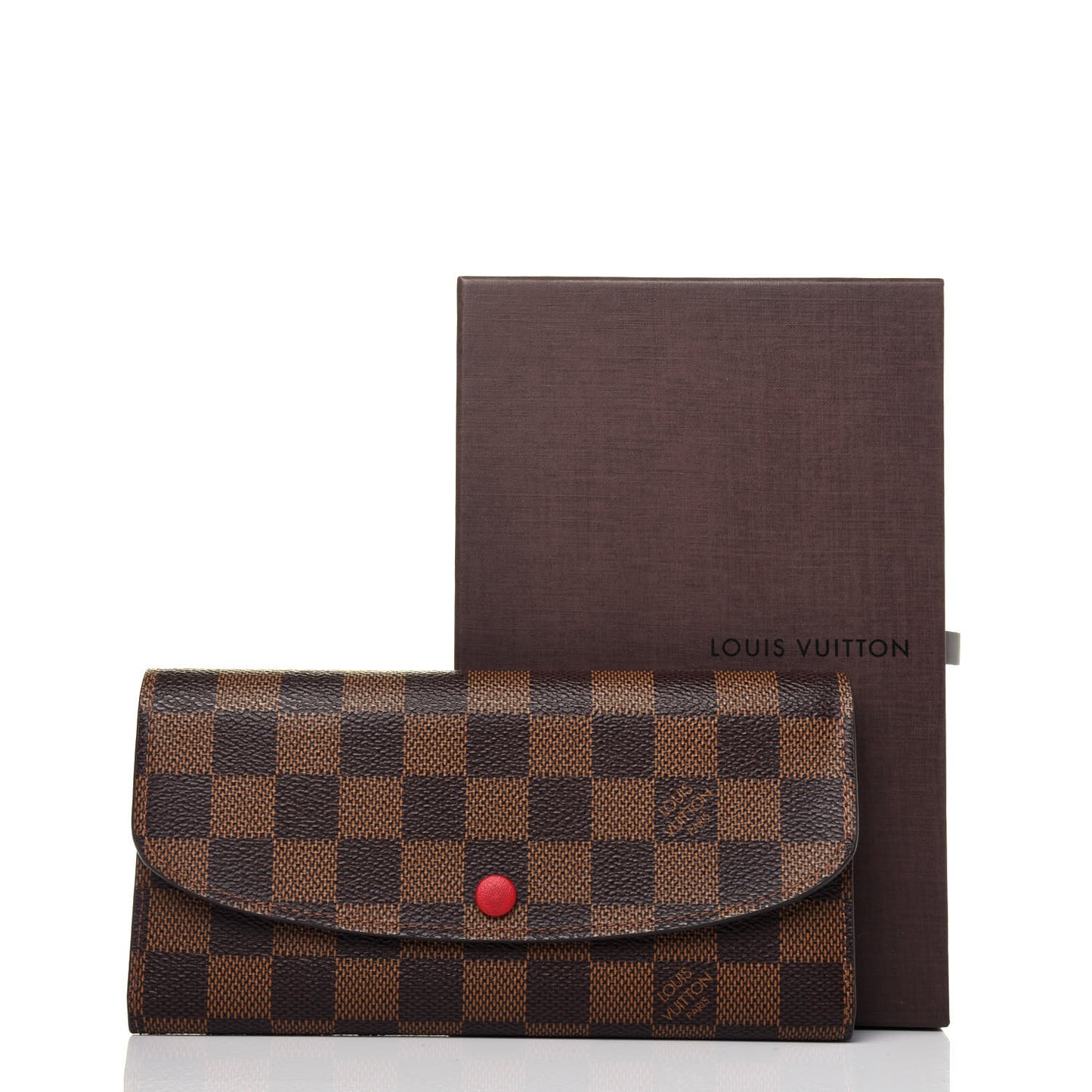 Damier Ebene Emilie Wallet Red