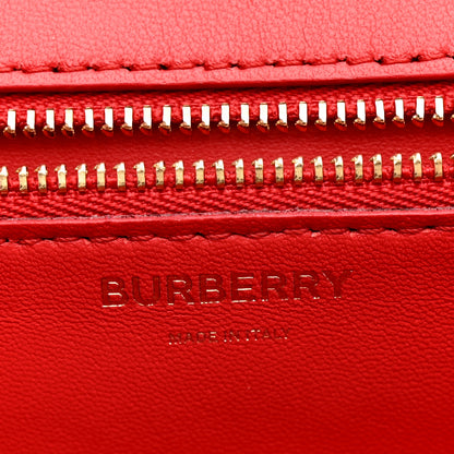 Burberry Grainy Calfskin Monogram Embossed Small TB Chain Bag Bright Red 7 of 10