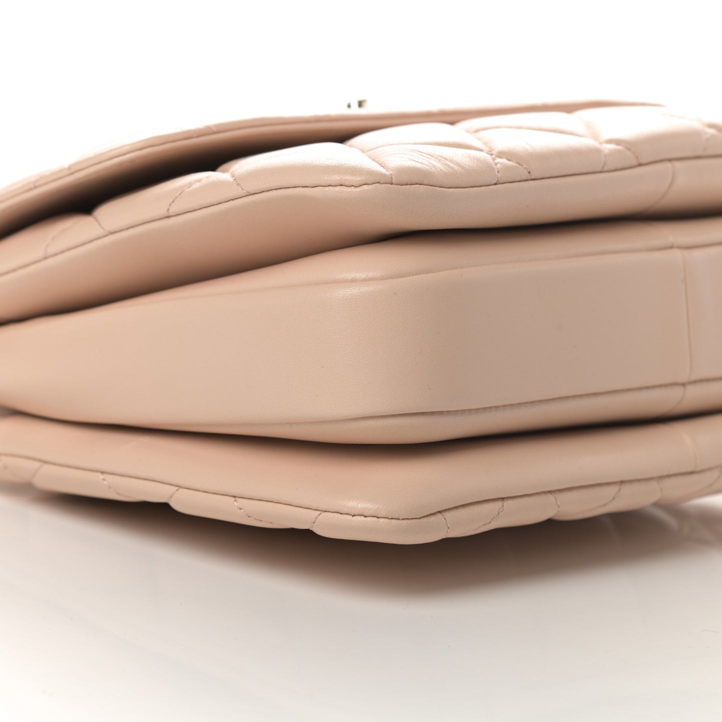 Lambskin Quilted Small Trendy CC Dual Handle Flap Bag Beige