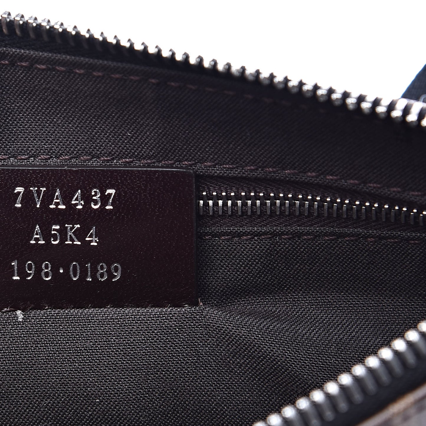 Glazed Fabric Vitello Century FF 1974 Stamp Patch Messenger Bag Mogano Panna Black
