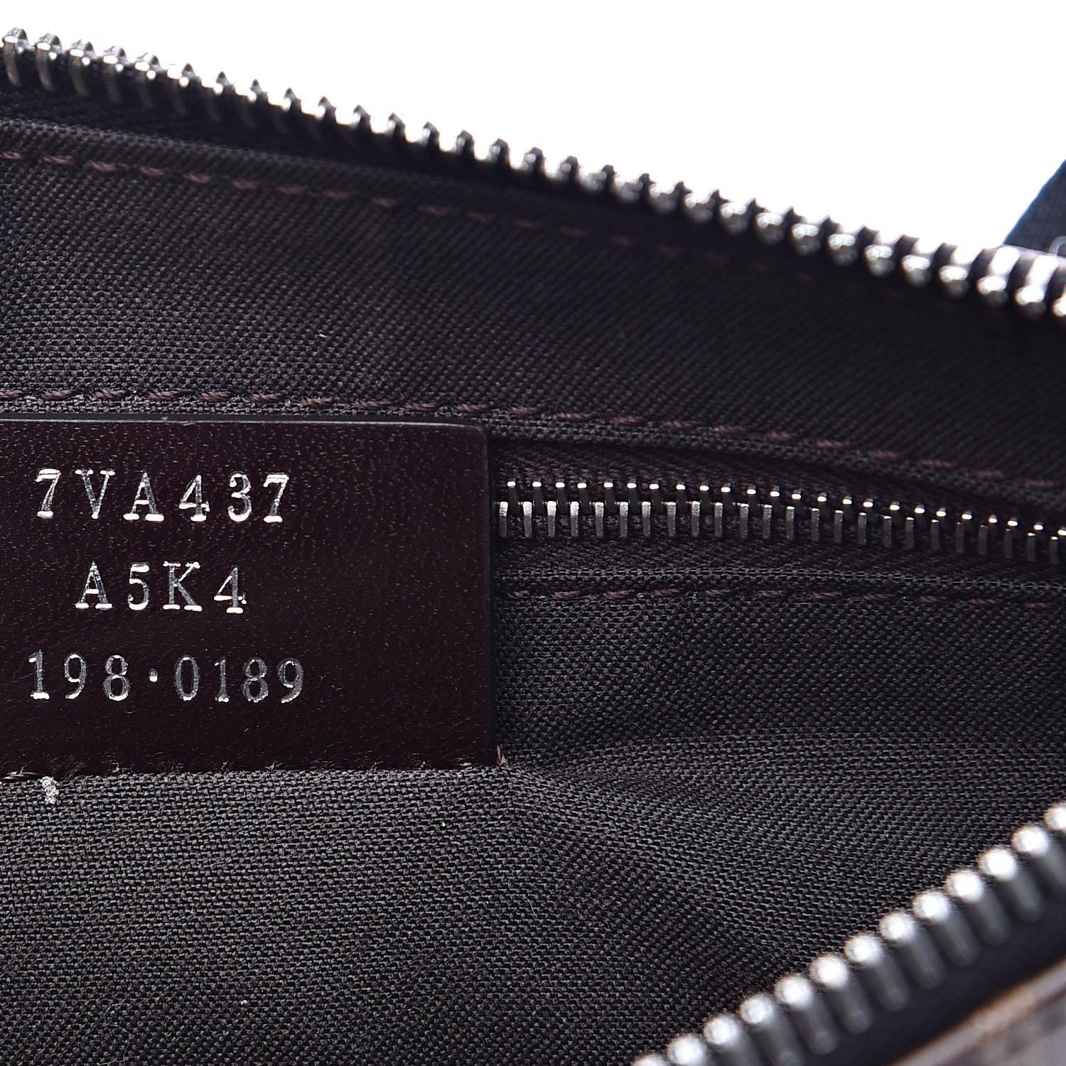 Fendi Glazed Fabric Vitello Century FF 1974 Stamp Patch Messenger Bag Mogano Panna Black 7 of 11