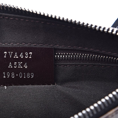 Fendi Glazed Fabric Vitello Century FF 1974 Stamp Patch Messenger Bag Mogano Panna Black 7 of 11