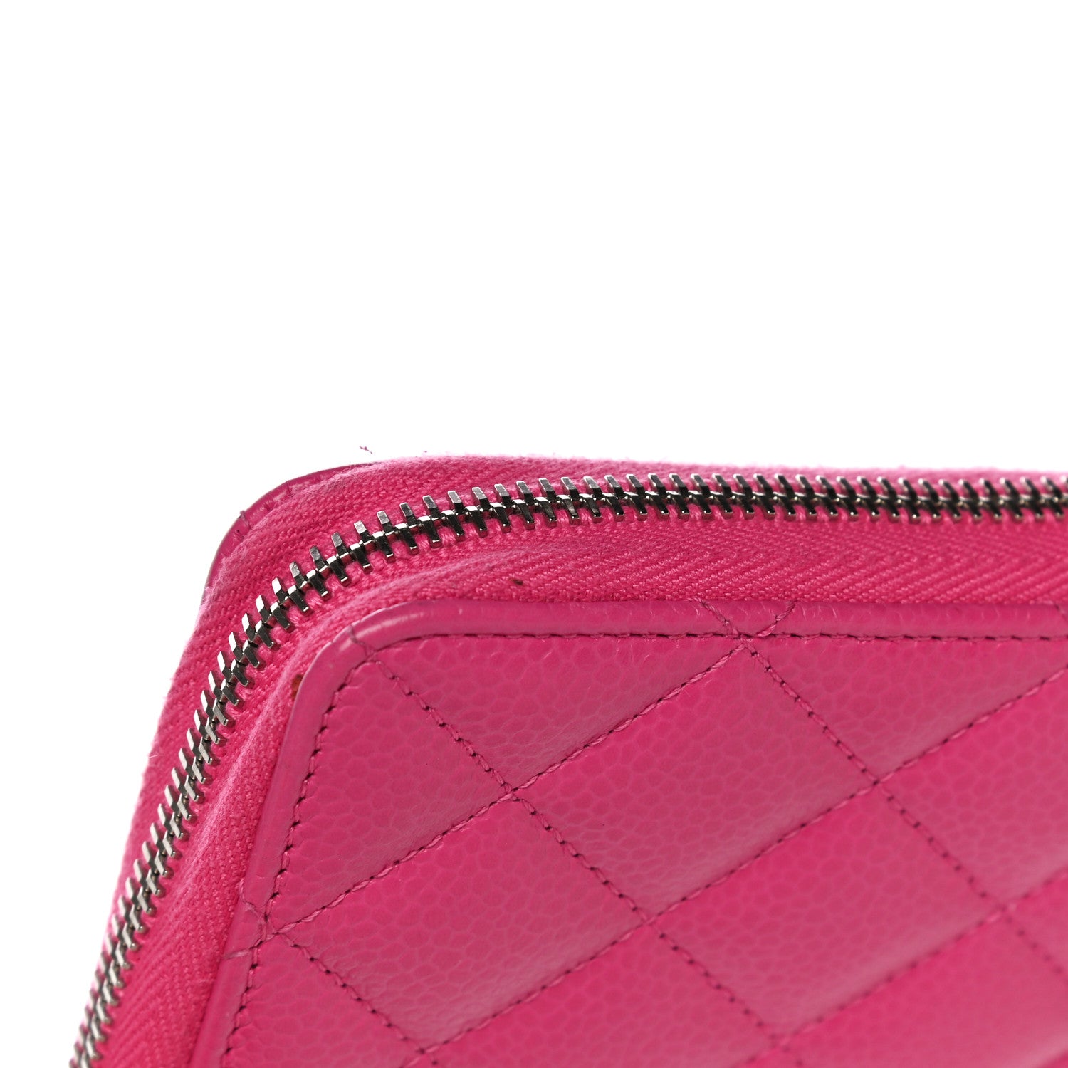Chanel Caviar Quilted Large Gusset Zip Around Wallet Pink 20 of 21