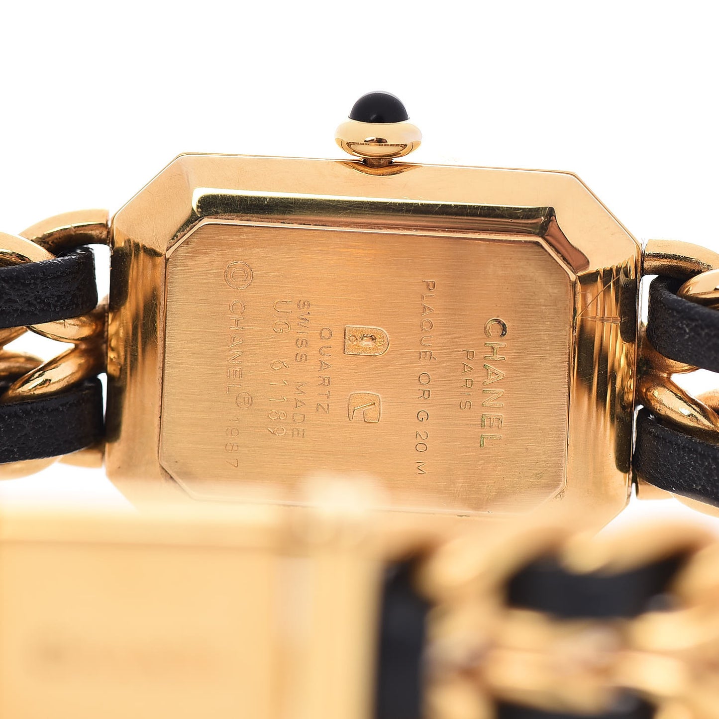 Stainless Steel Lambskin 20mm Chain Premiere Quartz Watch Gold XL