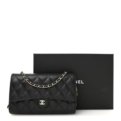 Chanel Caviar Quilted Phone Holder Wallet on Removable Chain Black 15 of 15