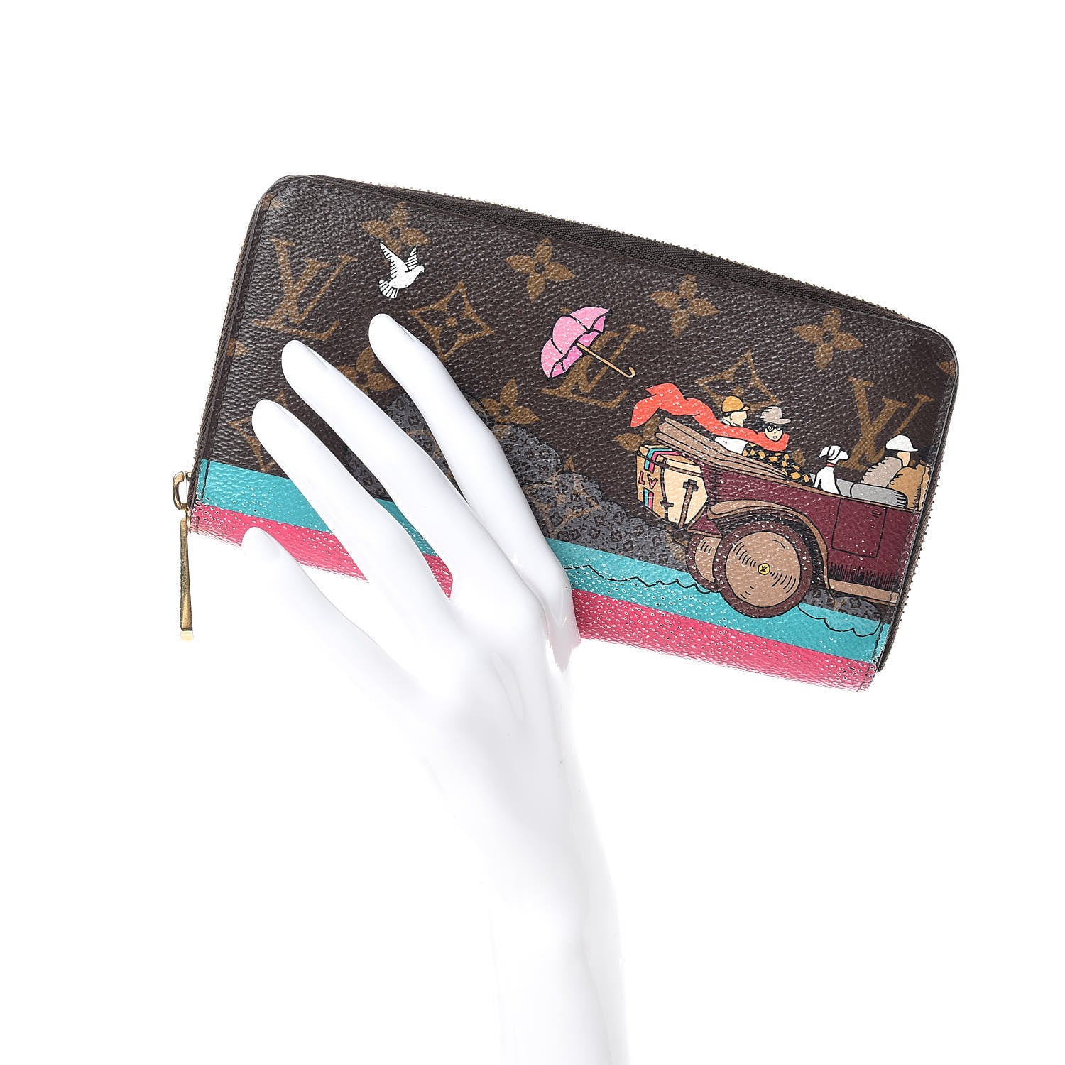 Louis Vuitton Monogram 2015 Christmas Animation Zippy Wallet Hibiscus 2 of 13