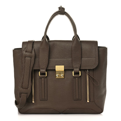 3.1 Phillip Lim Textured Calfskin Medium Pashli Satchel Taupe 1 of 8