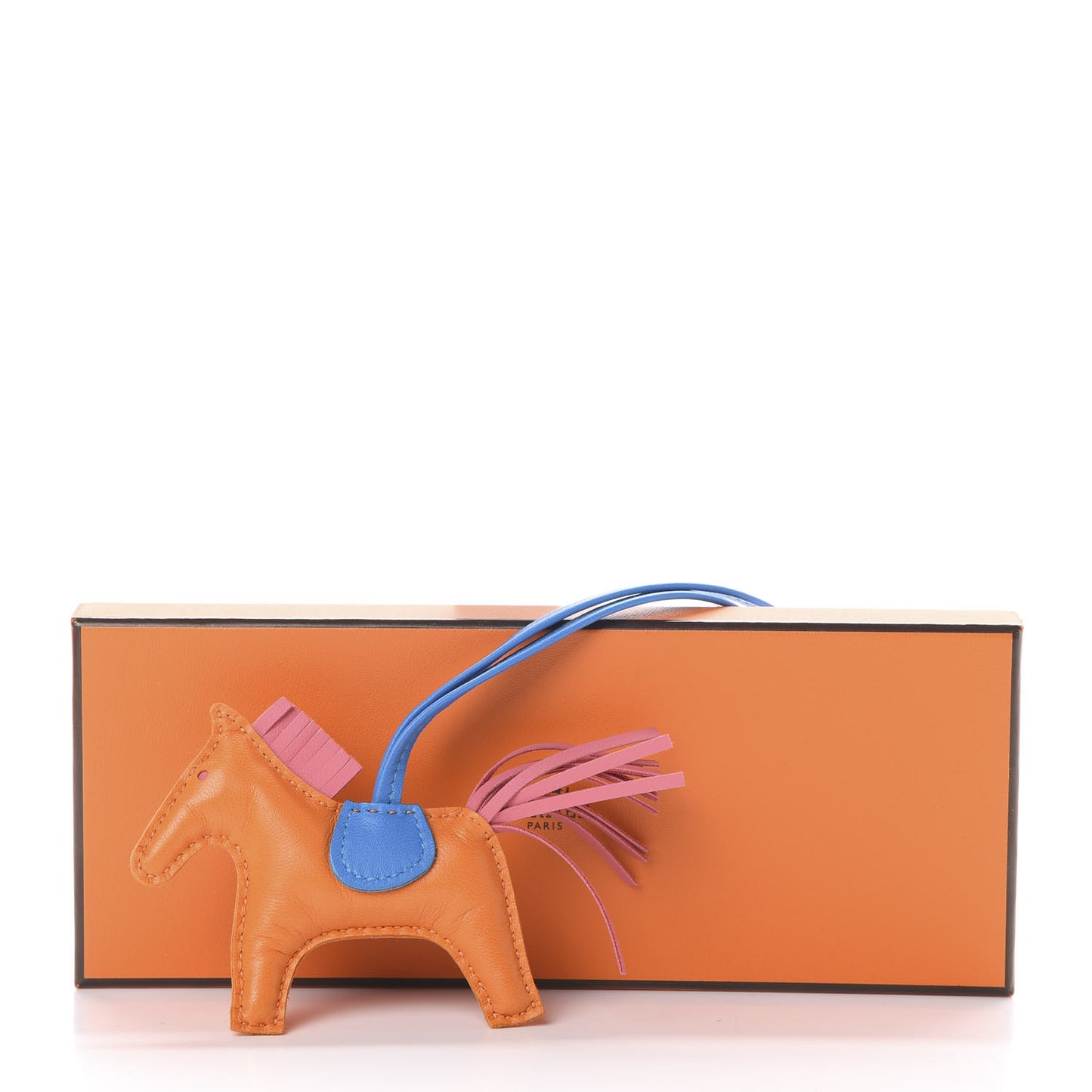Milo Lambskin Grigri Rodeo Horse Bag Charm PM Orange Bleu Zanzibar Rose Azalee