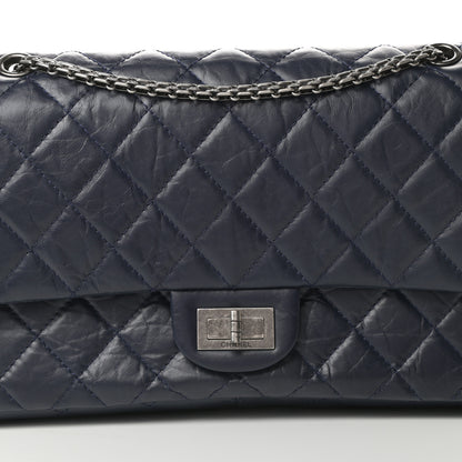 Chanel Aged Calfskin Quilted 2.55 Reissue 227 Flap Navy Blue 8 of 16