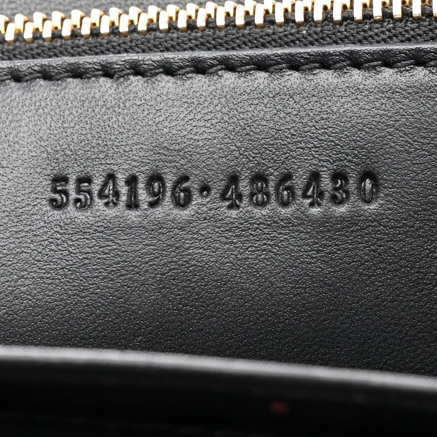 Pebbled Calfskin Skull Wallet on Chain Black