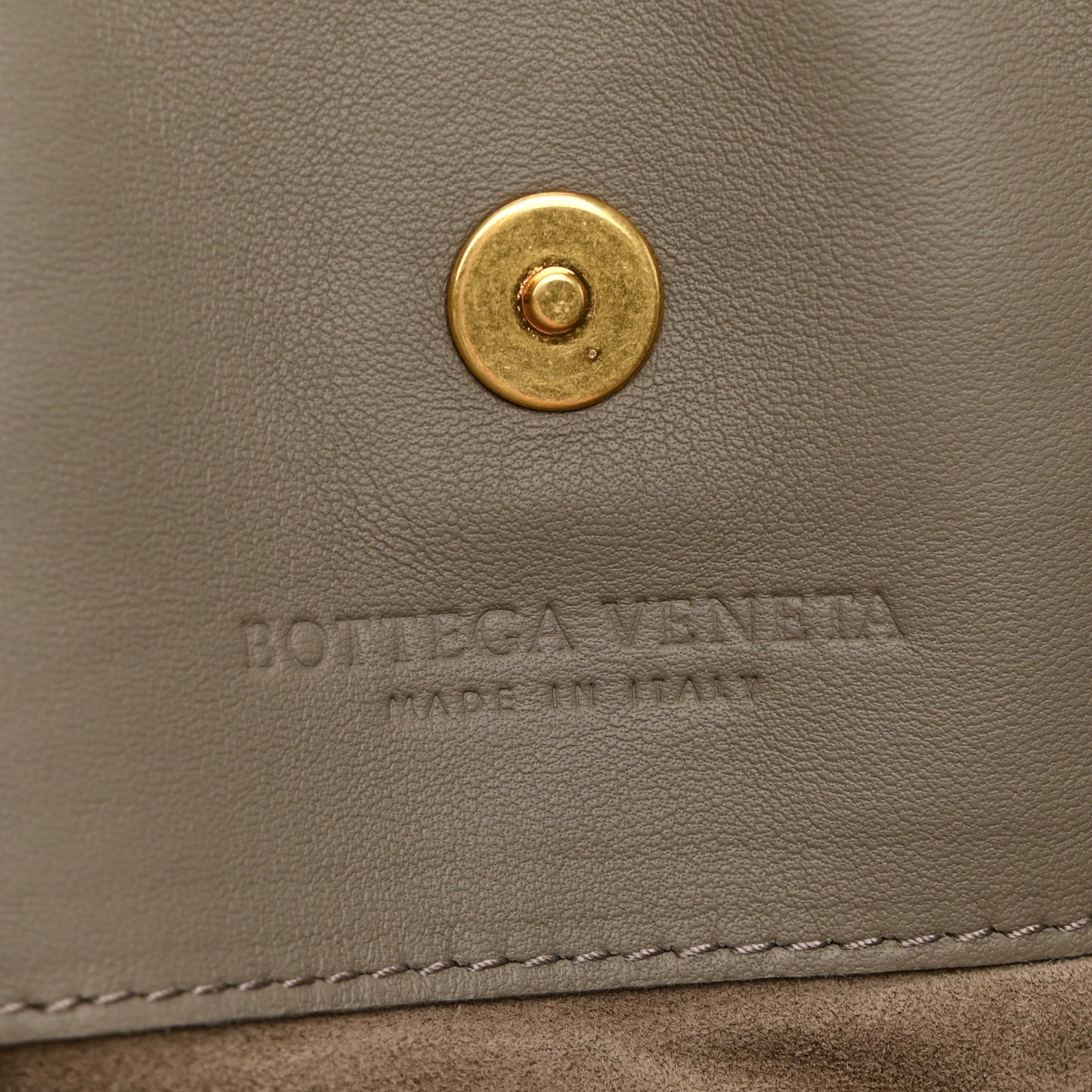 Nappa Intrecciato Medium Classic Chain Strap Tote Taupe Grey