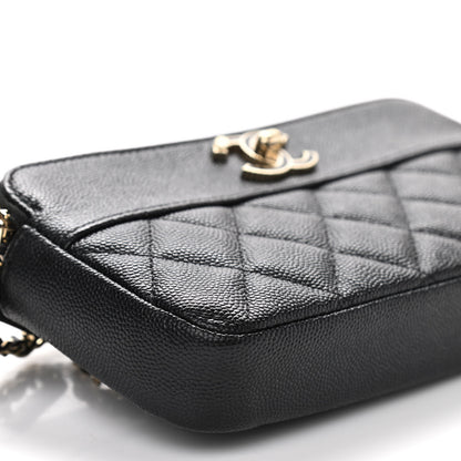 Chanel Caviar Quilted Small Vintage Mademoiselle Clutch With Chain Black 9 of 10
