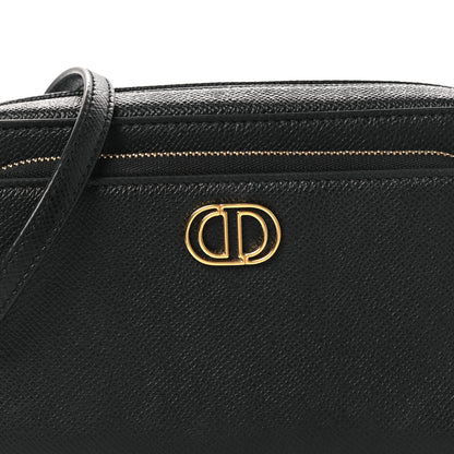 Christian Dior Grained Calfskin Caro Double Pouch Black 8 of 12