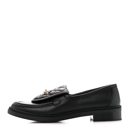 Chanel Lambskin Quilted CC Turnlock Loafers 40 Black 1 of 10