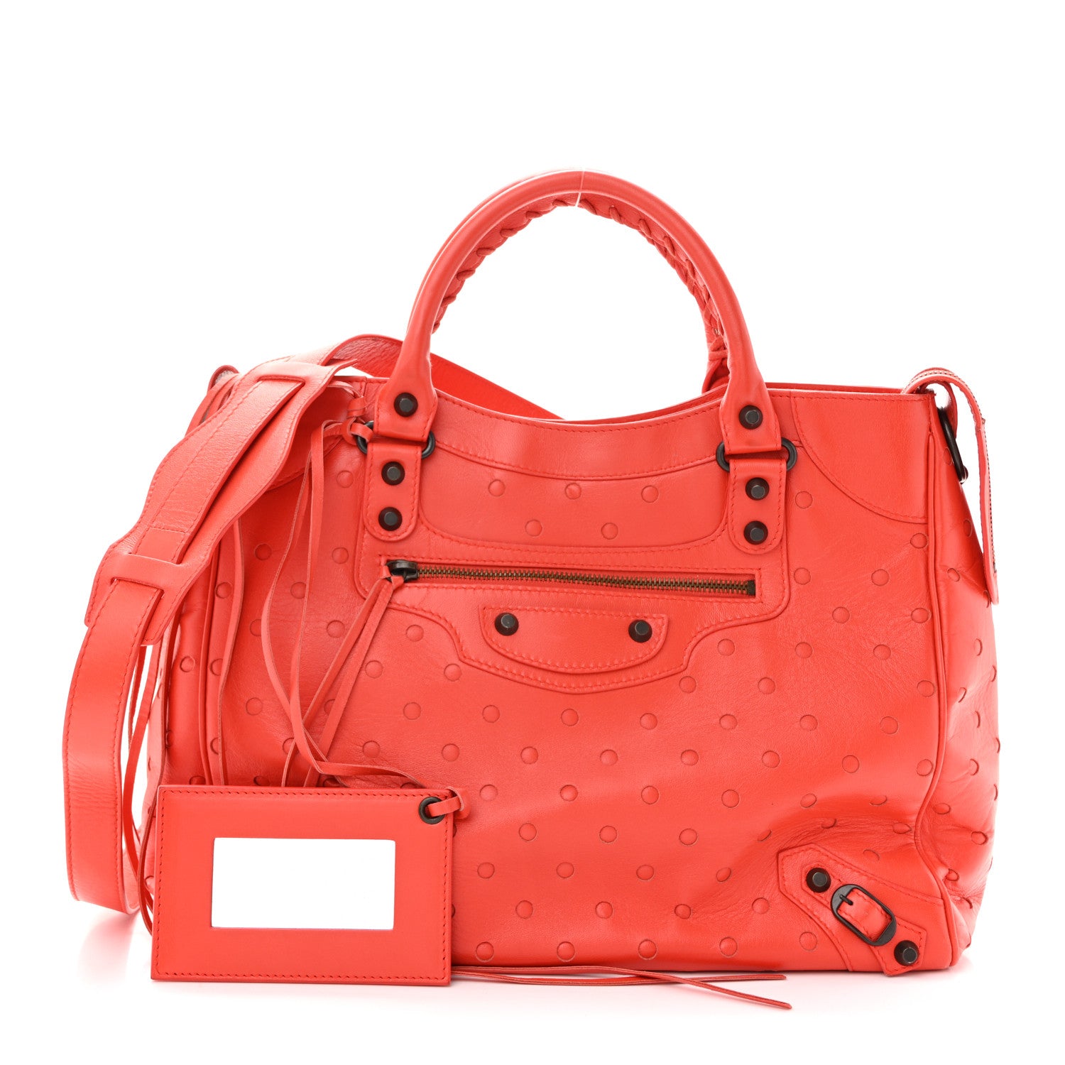 Balenciaga Agneau Perforated Classic Hardware Velo Rouge Grenade 3 of 17