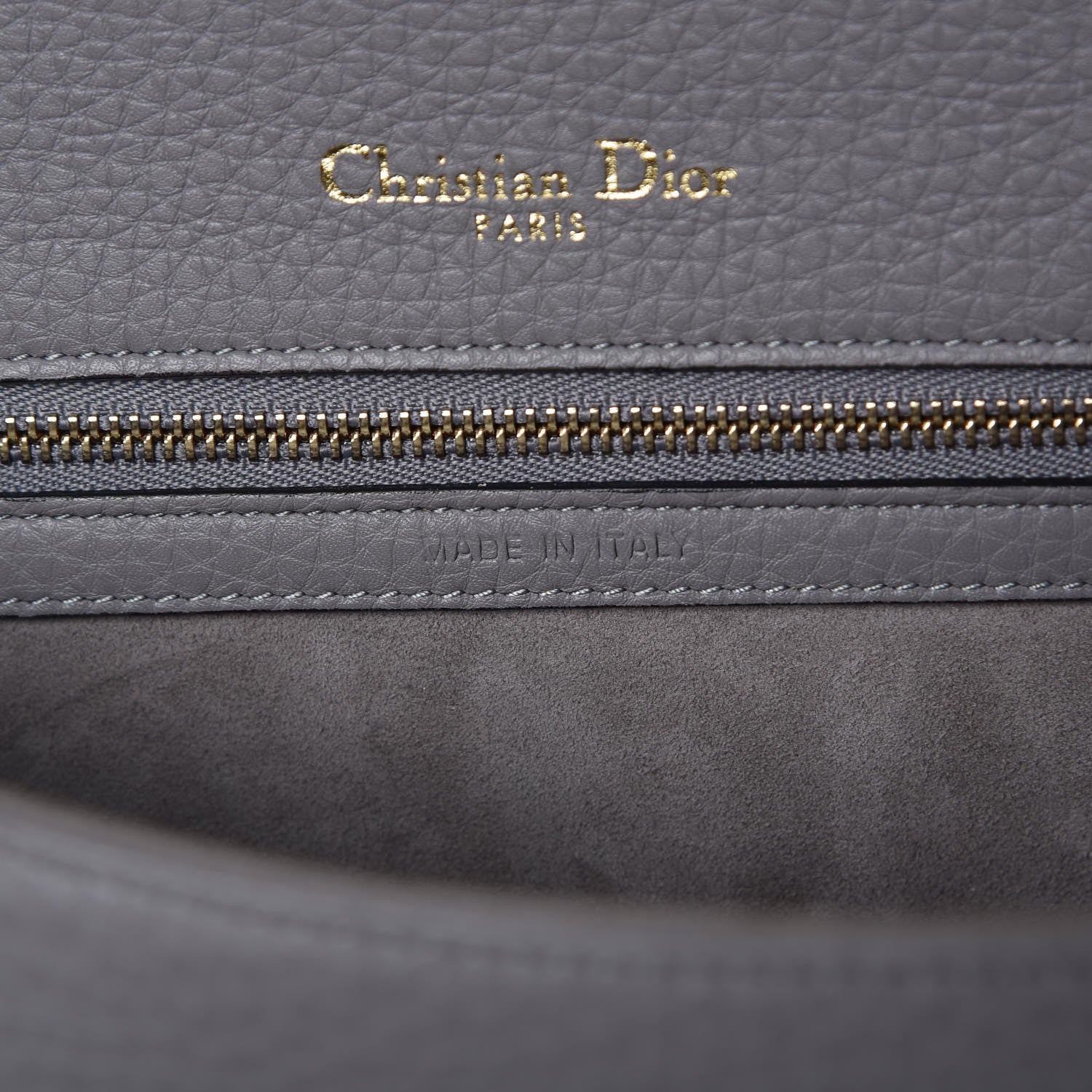 Christian Dior Grained Calfskin Medium Diorama Flap Bag Gris 7 of 7
