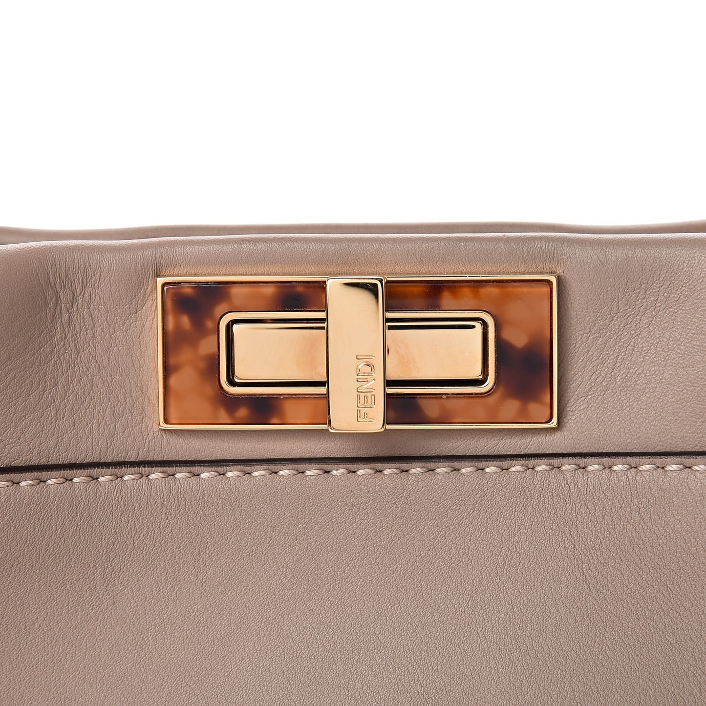 Vitello Seta Plexiglass Tortoise Medium Peekaboo Iconic Satchel Tortora