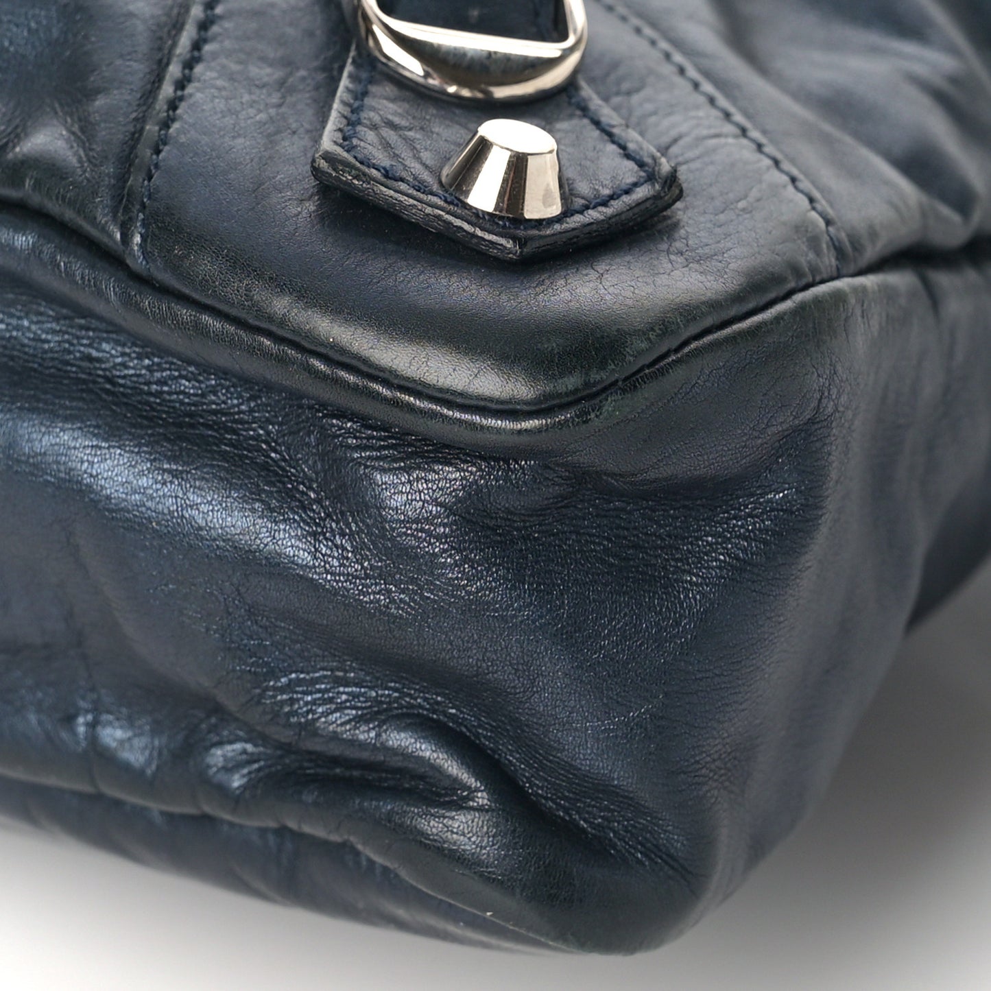 Iridescent Calfskin Classic Hardware First Bleu Mineral