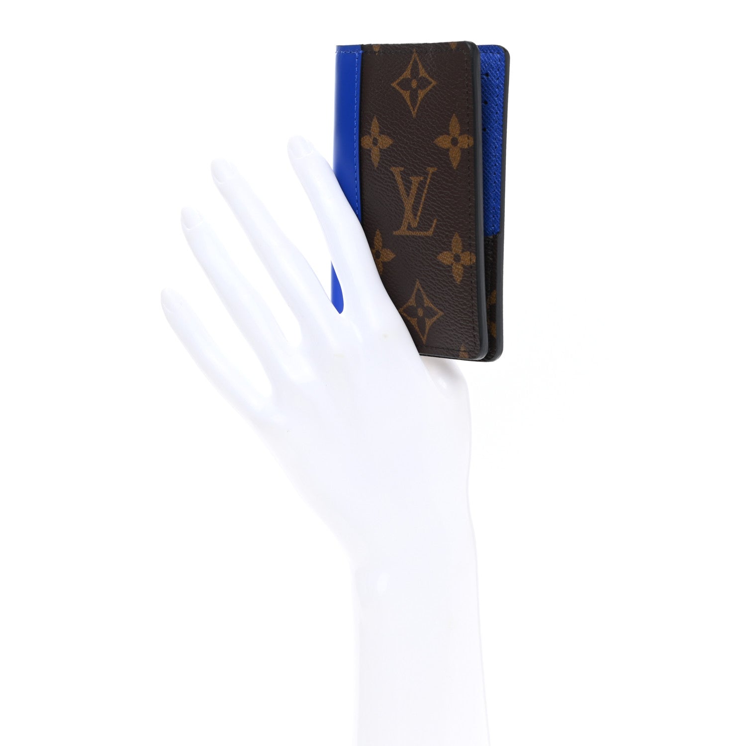 Louis Vuitton Monogram Macassar Pocket Organizer NM Blue 2 of 7