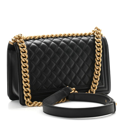 Chanel Calfskin Quilted Medium Boy Flap Black 3 of 13