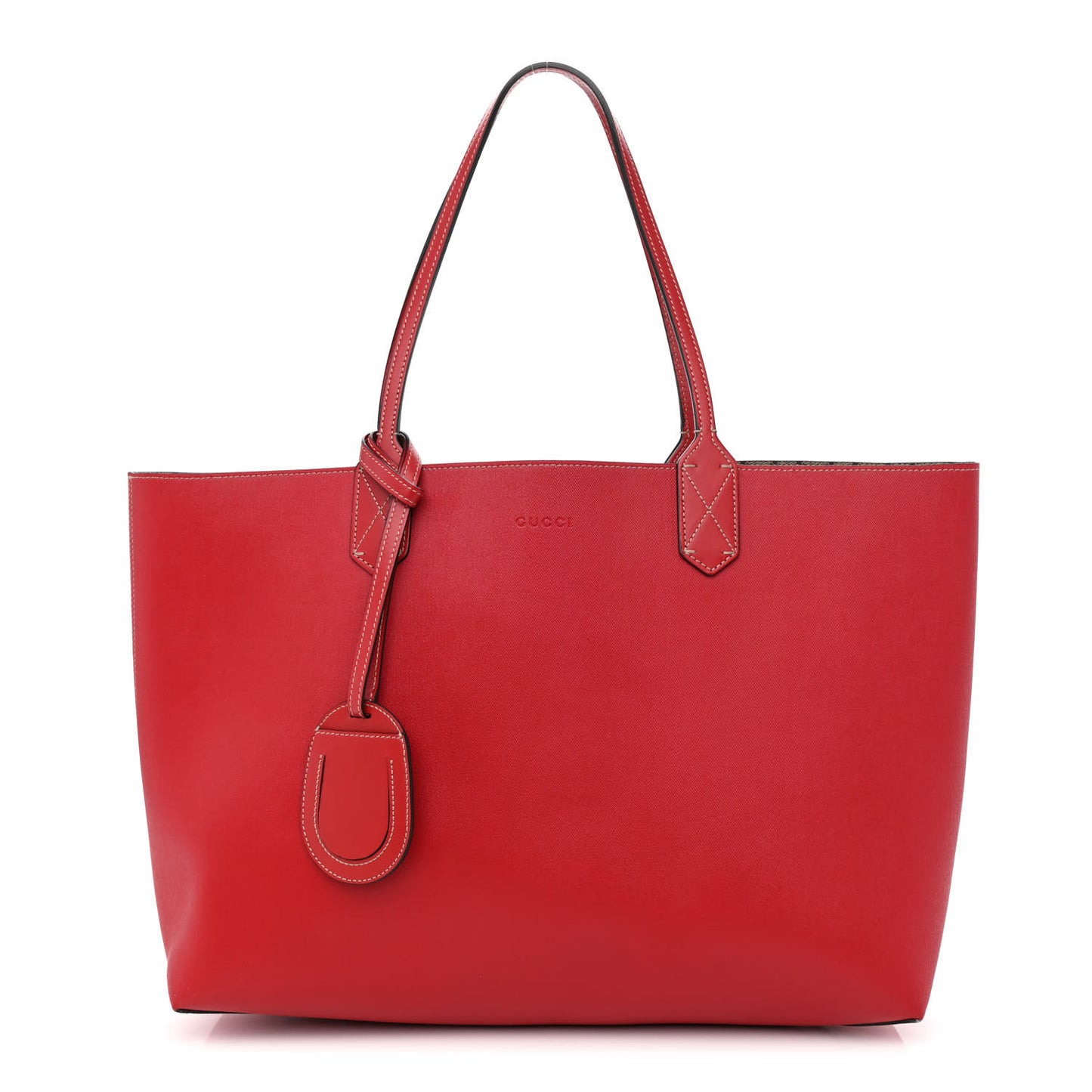 GG Supreme Medium Reversible Tote Beige Red