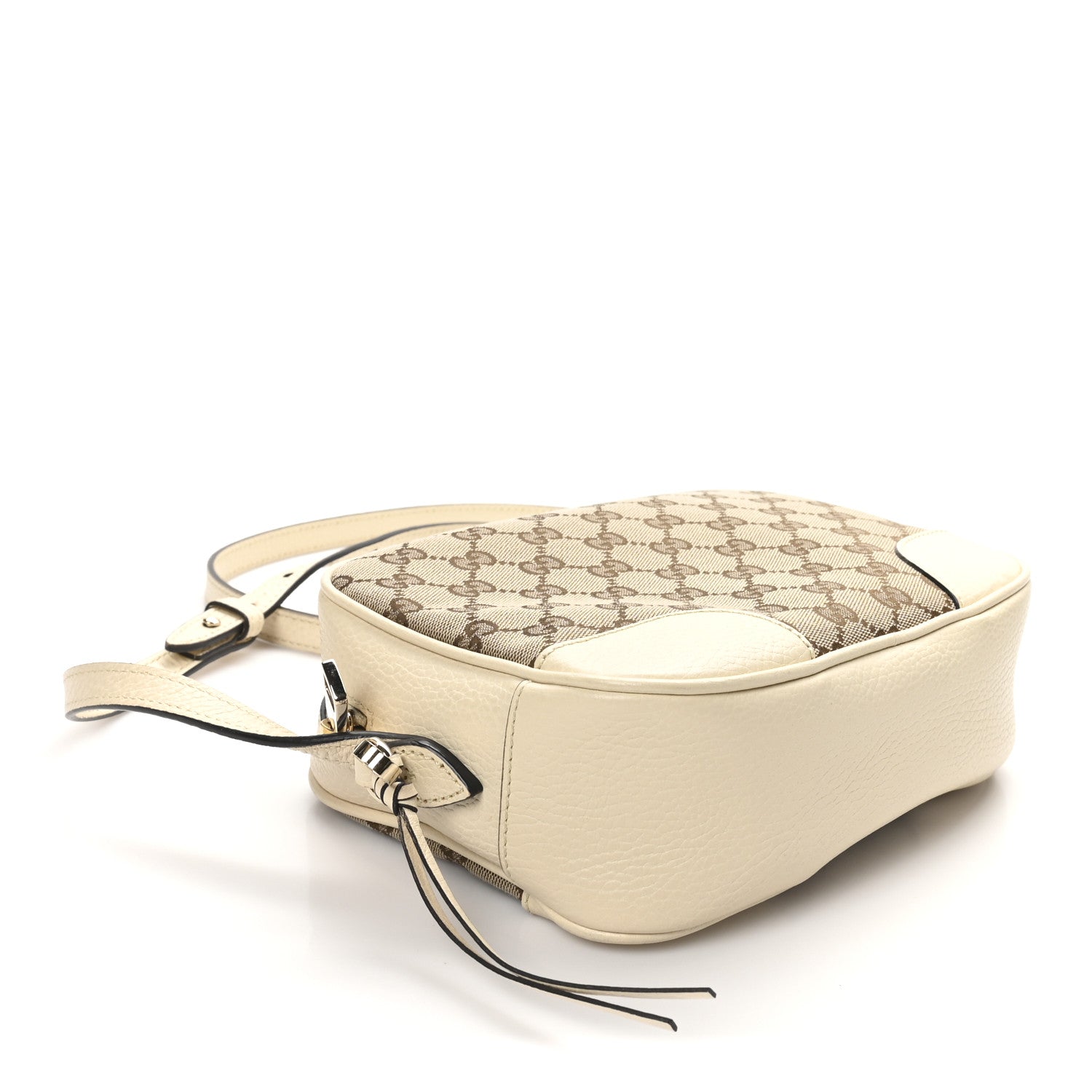 Gucci Monogram Dollar Calfskin Mini Bree Messenger Bag Beige Ebony Avoire 4 of 10