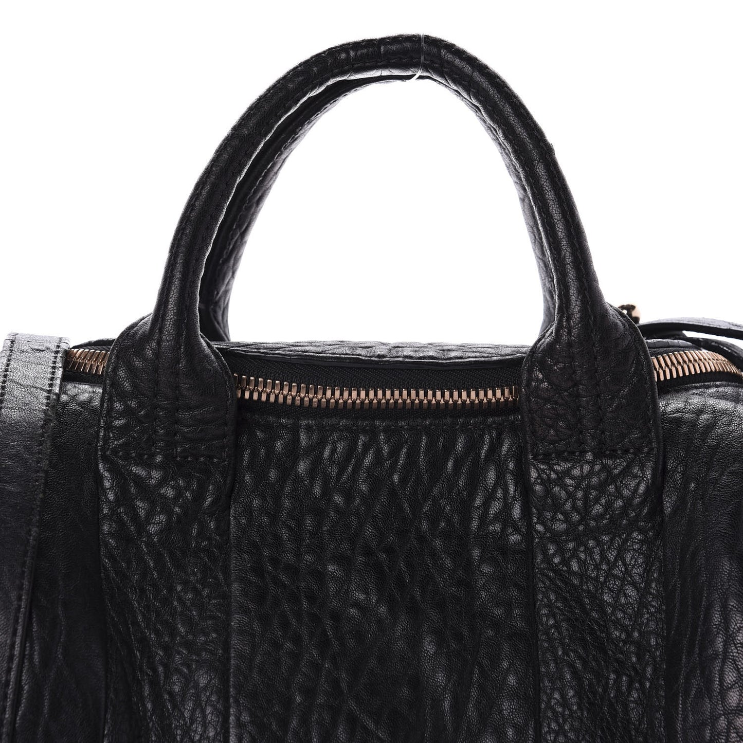 Pebbled Lambskin Rockie Black Rose Gold Hardware