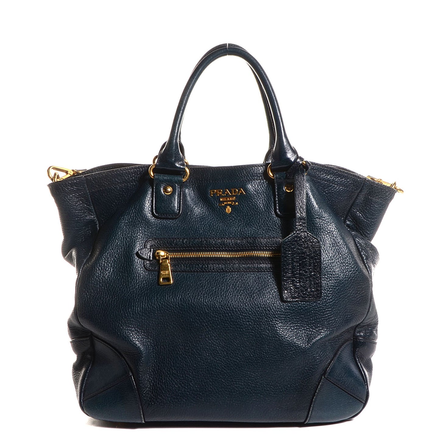 Cervo Antik Zipper Detail Tote Denim Sfumato