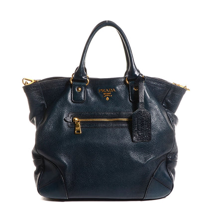 Prada Cervo Antik Zipper Detail Tote Denim Sfumato 1 of 10