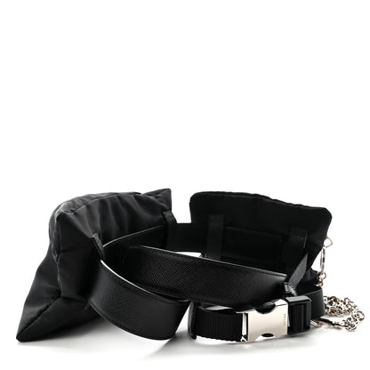 Prada Tessuto Nylon Saffiano Belt Bag 90 36 Black 3 of 9