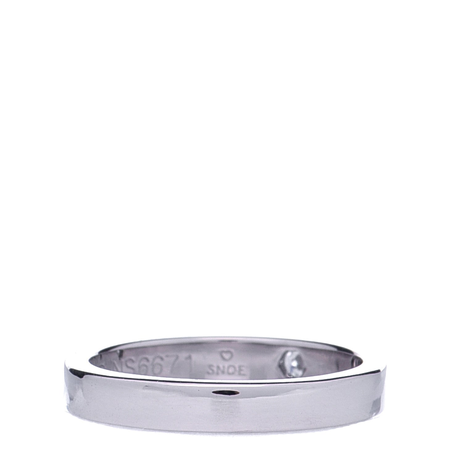 Cartier Platinum Diamond 3mm C De Cartier Wedding Band Ring 47 4 3 of 5