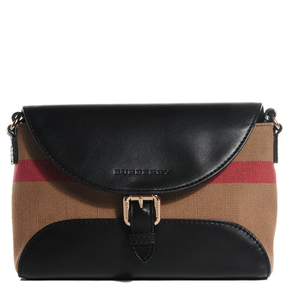 Burberry Canvas House Check Small Henham Crossbody Black 1 of 13