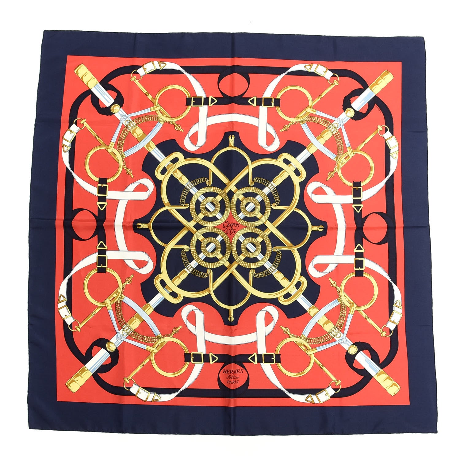 Hermes Silk Eperon D'Or Scarf 90 1 of 4