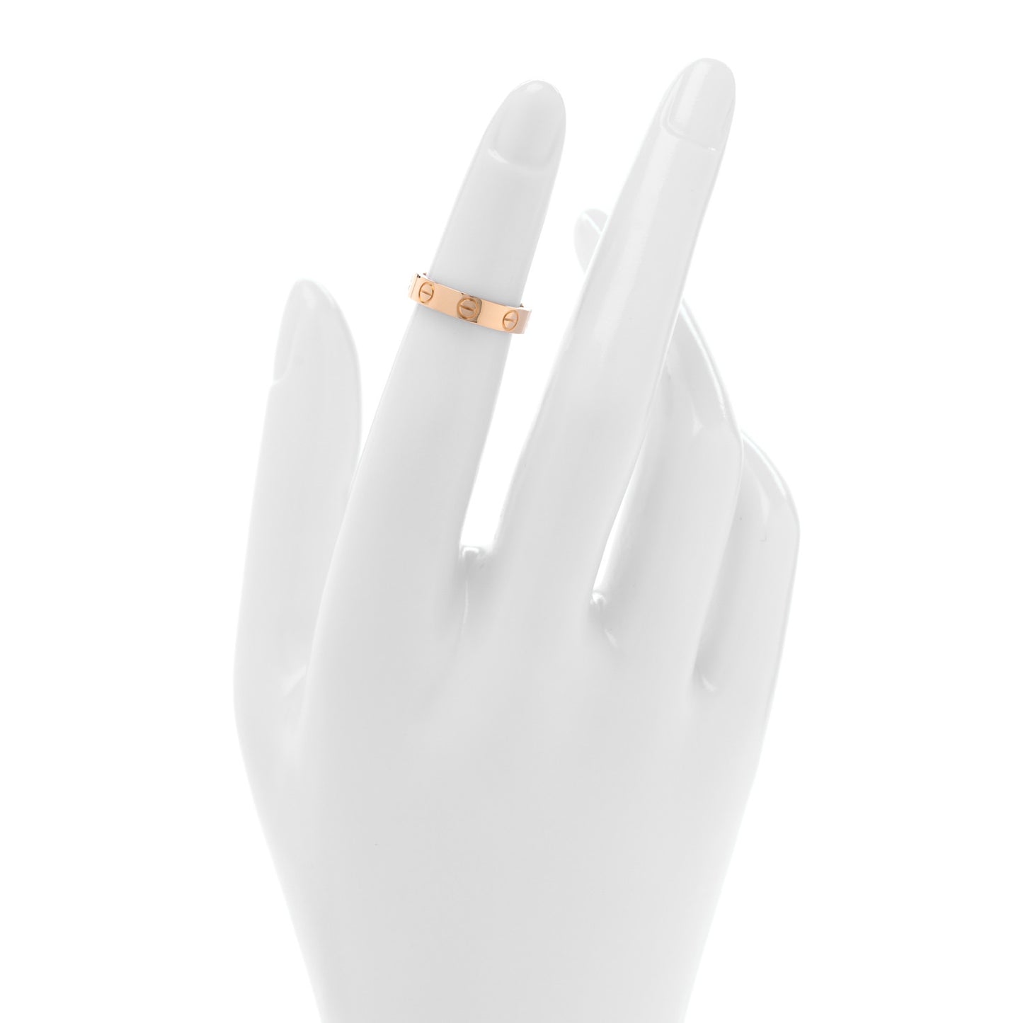 18K Pink Gold 3.5mm LOVE Wedding Band Ring 45 3.25