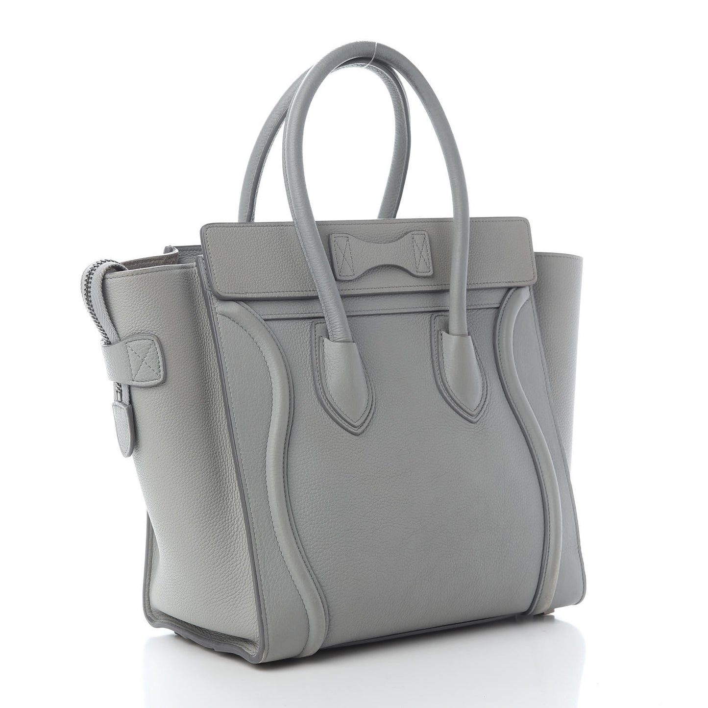 Baby Drummed Calfskin Micro Luggage Sky