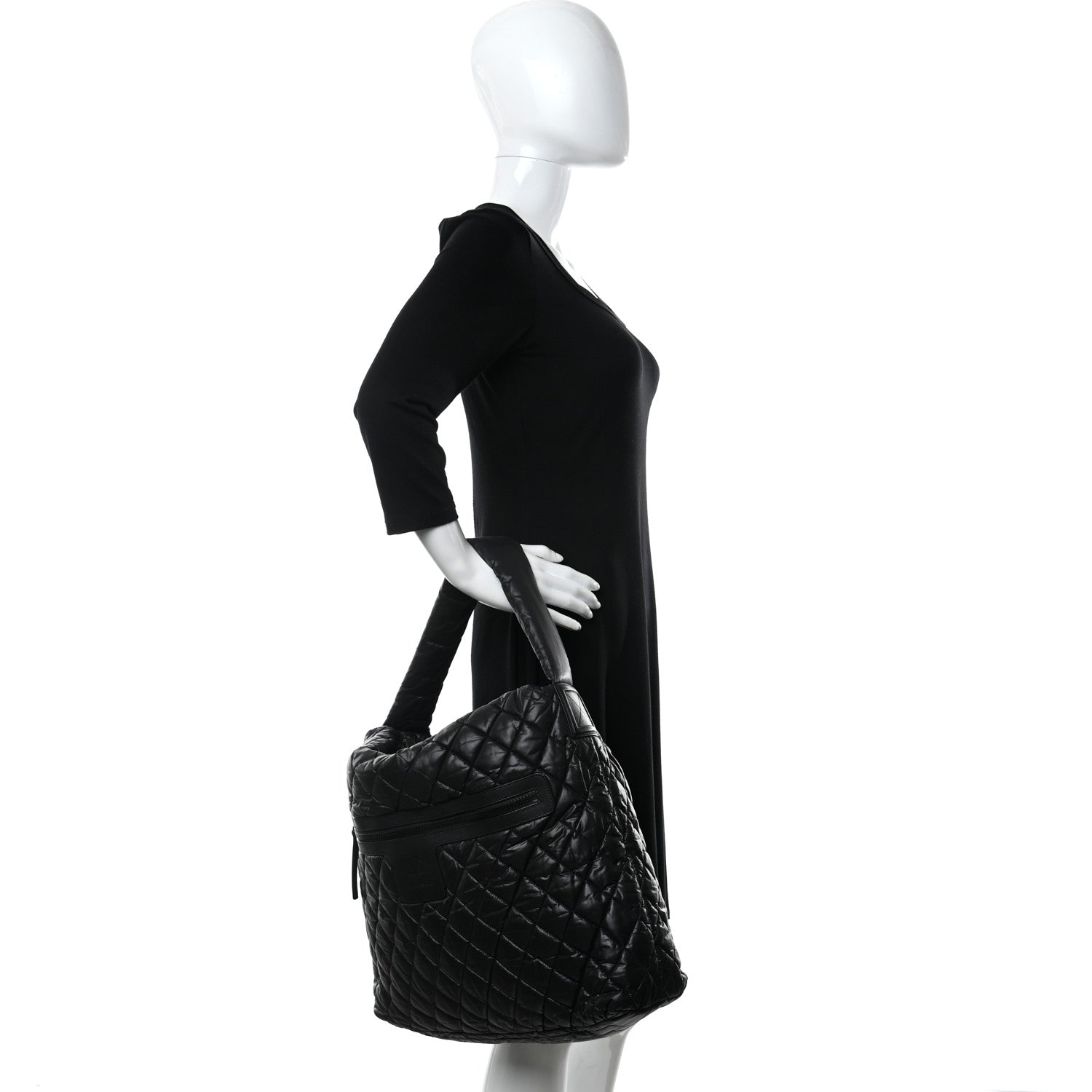 Chanel Nylon Quilted Coco Cocoon Hobo Black 2 of 12