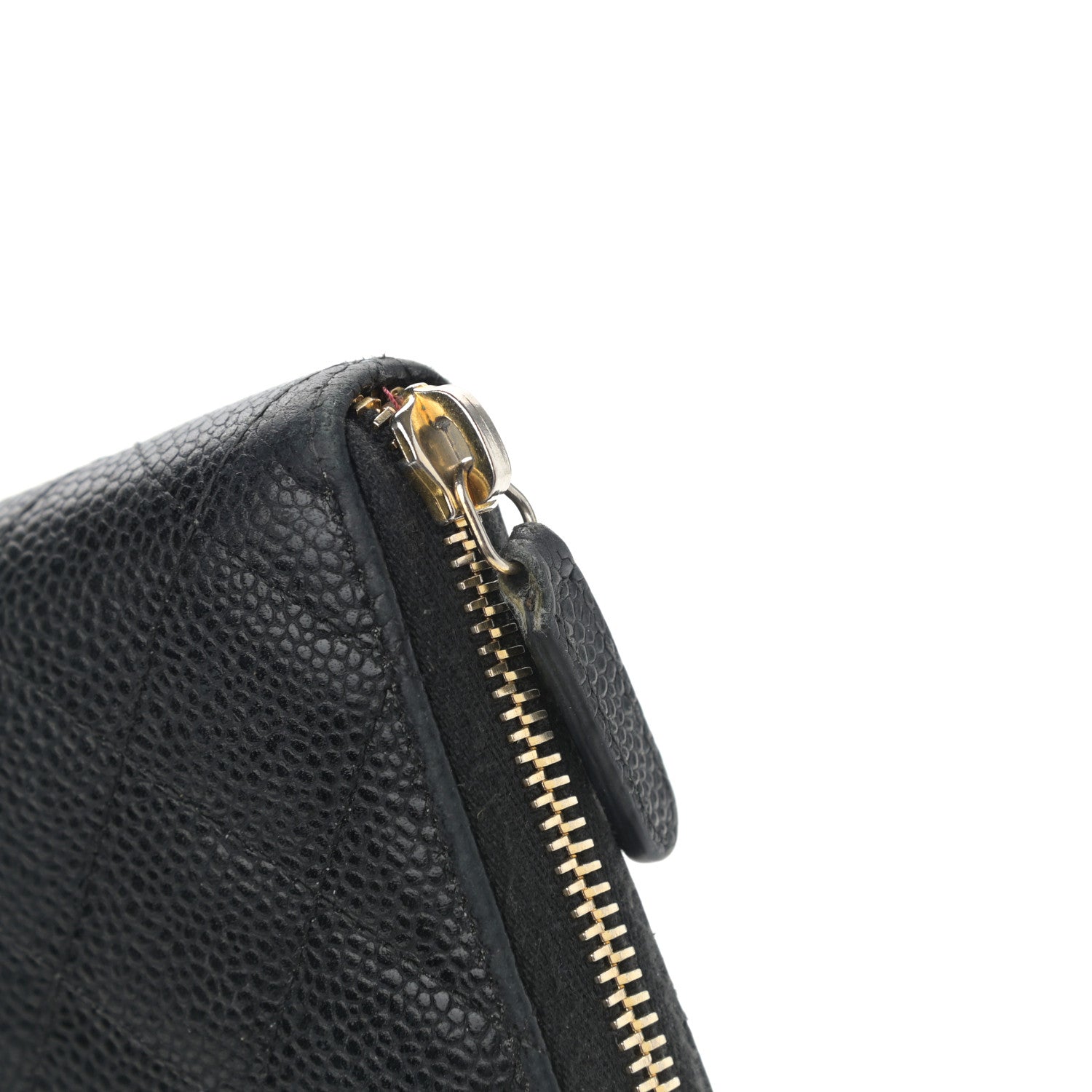 Chanel Caviar Quilted Large Gusset Zip Around Wallet Black 9 of 10