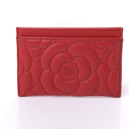Chanel Caviar Camellia Quilted Card Holder Red 12 of 12