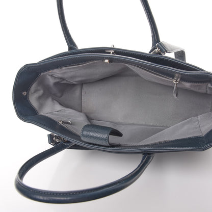 Chanel Calfskin Cerf Executive Shopper Tote Blue 5 of 8