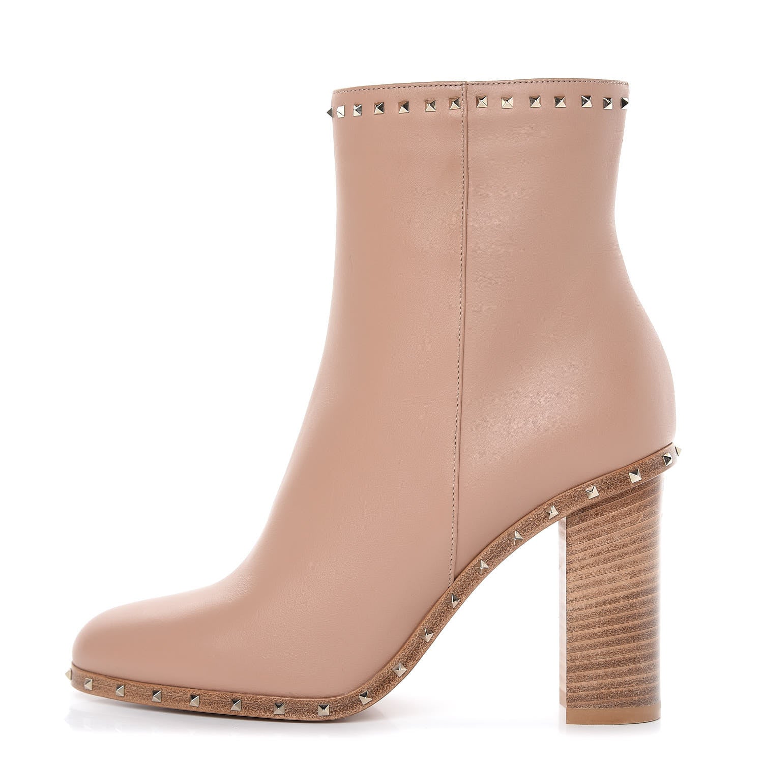 Valentino Garavani Nappa Soul Rockstud 90mm Ankle Boots 37 Skin Sorbet 1 of 11