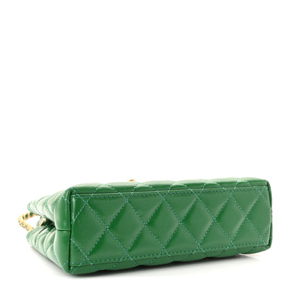 Chanel Shiny Aged Calfskin Quilted Nano Kelly Shopper Green 4 of 11