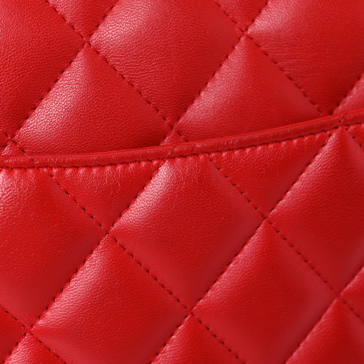 Chanel Lambskin Quilted Jumbo Double Flap Red 32 of 35