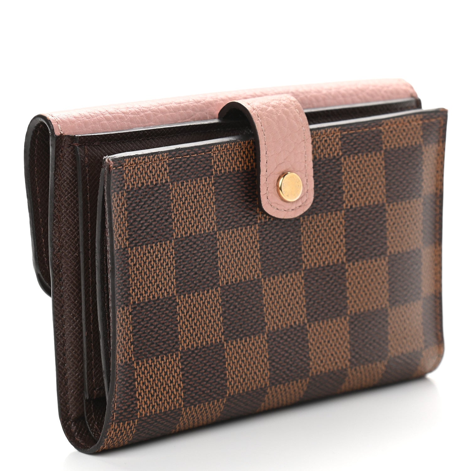 Louis Vuitton Damier Ebene Normandy Compact Wallet Rose Ballerine 3 of 11
