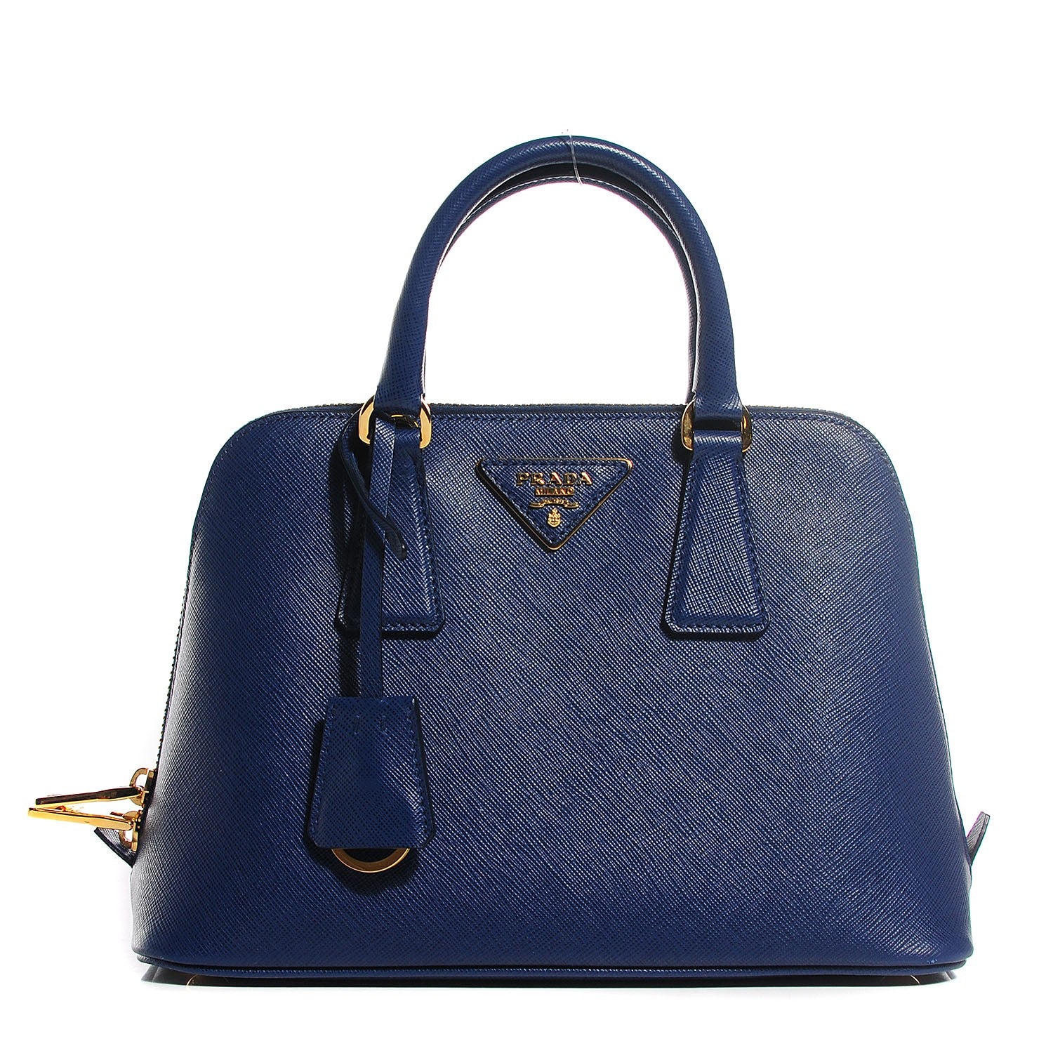 Prada Saffiano Lux Small Promenade Bag Bleuette 1 of 10