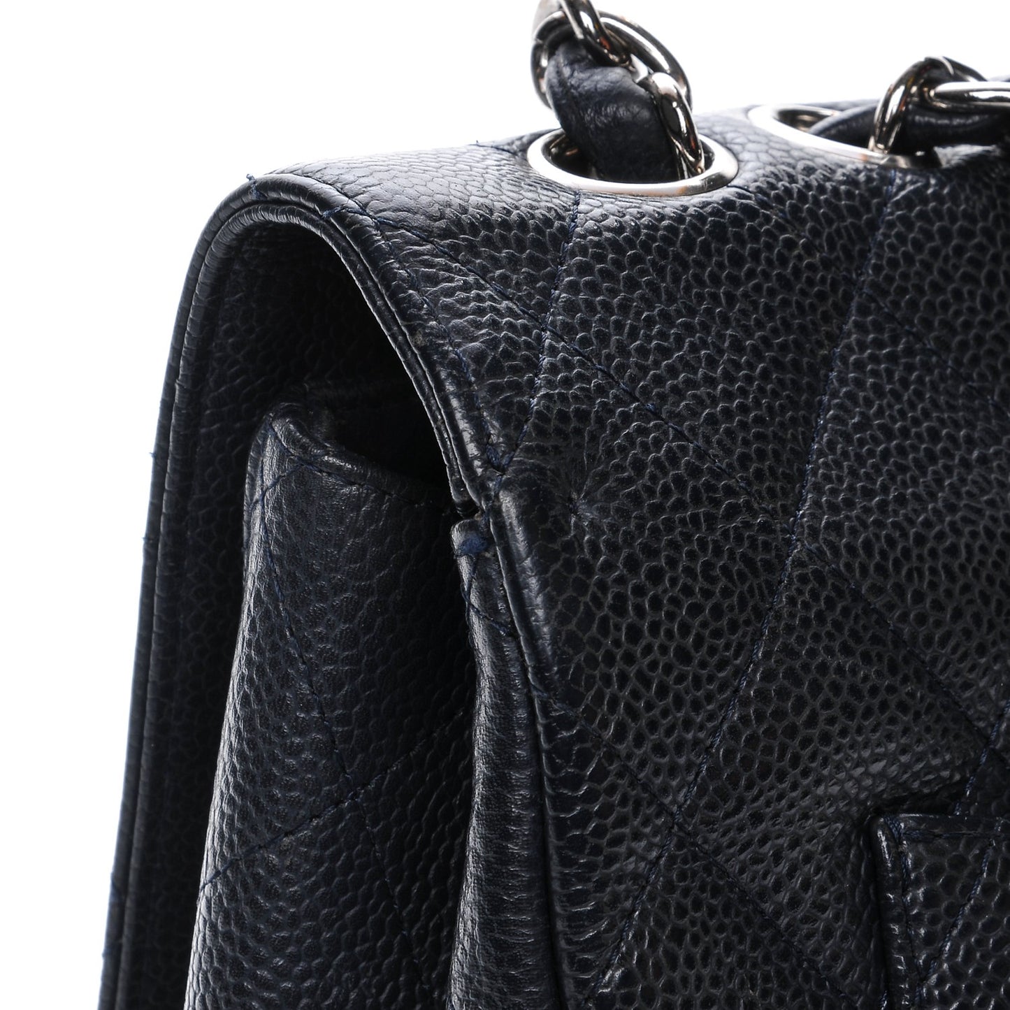 Caviar Quilted Jumbo Single Flap Black