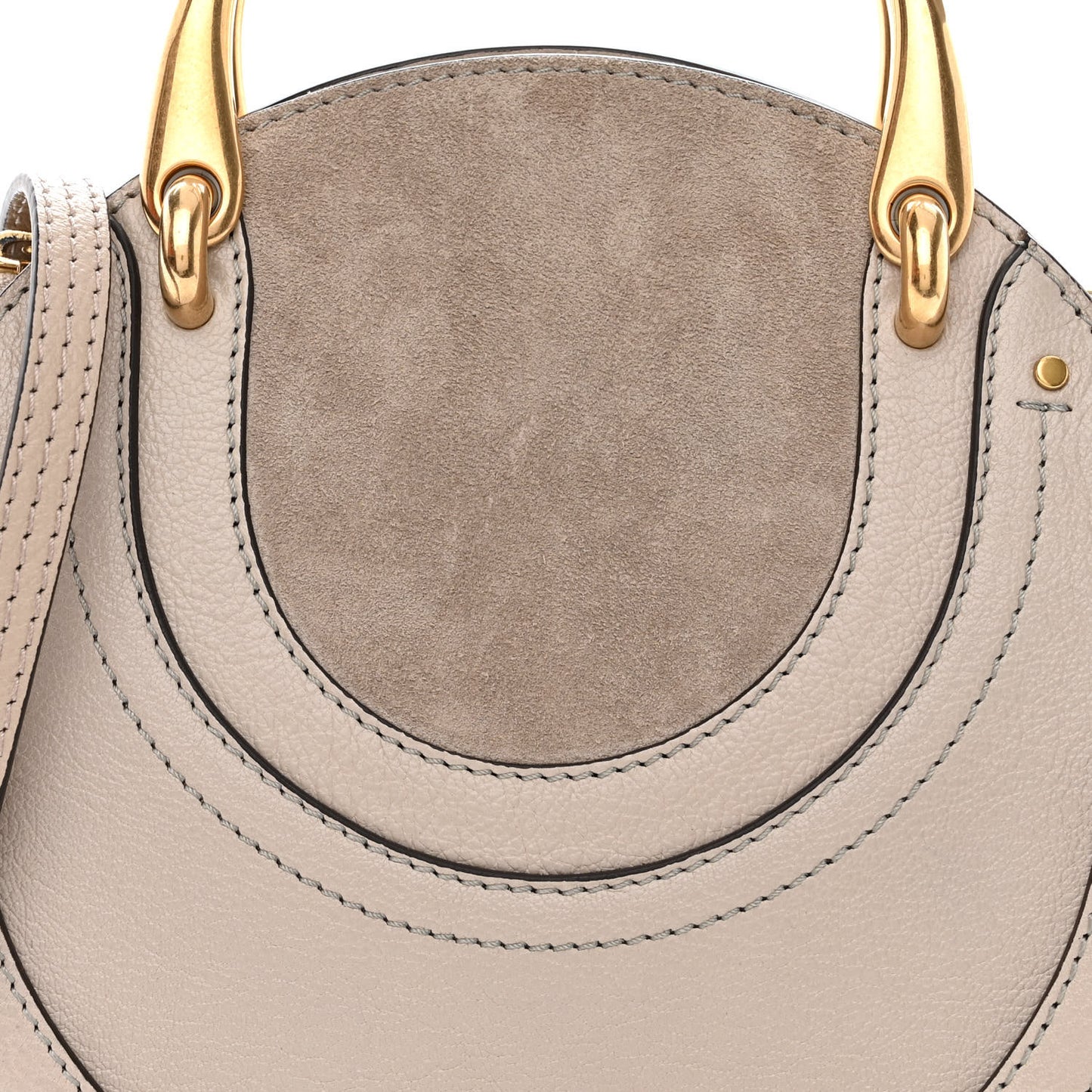 Calfskin Suede Small Pixie Bag Pastel Grey