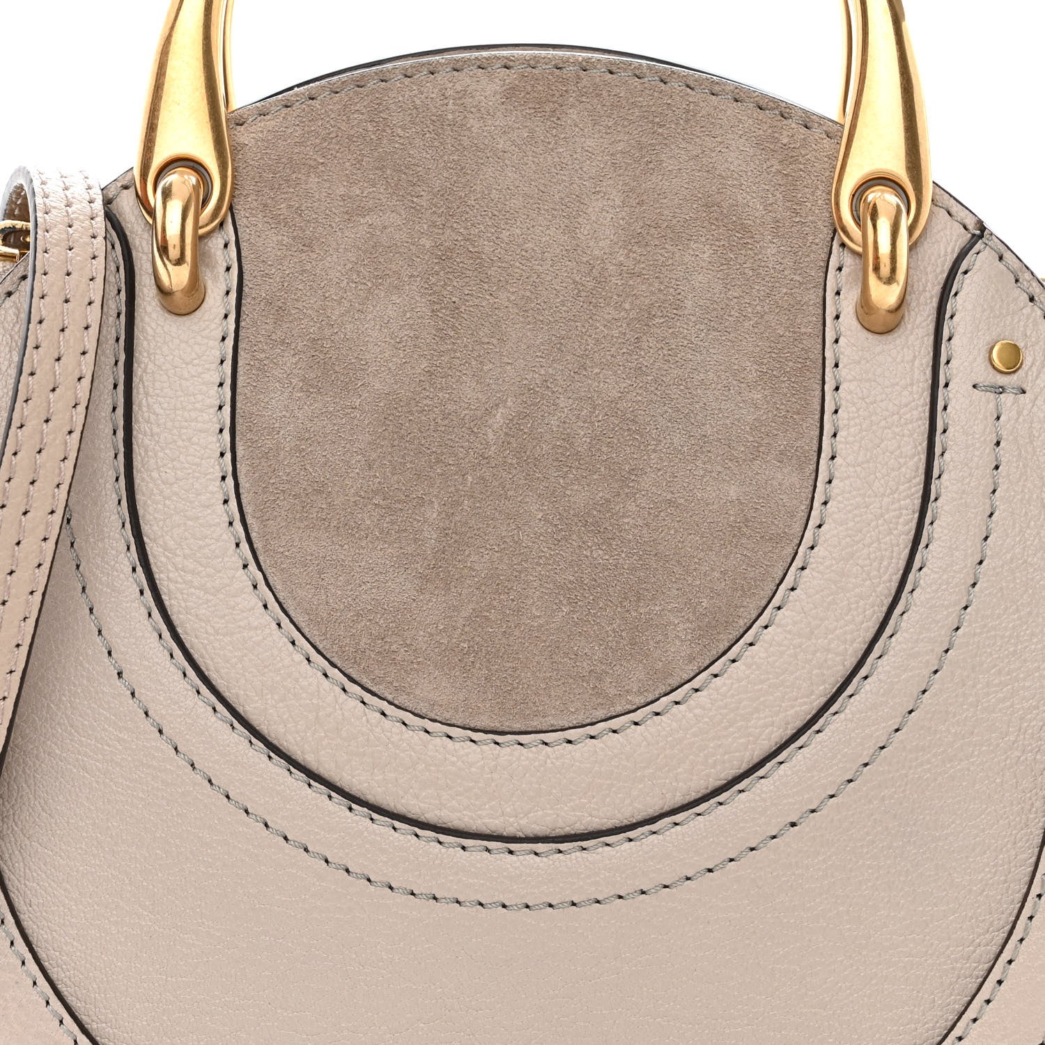 Chloe Calfskin Suede Small Pixie Bag Pastel Grey 8 of 11