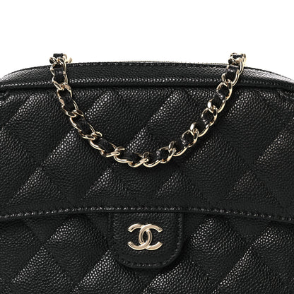 Chanel Caviar Quilted Chain Camera Bag Black 8 of 10