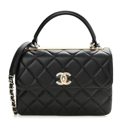 Chanel Lambskin Quilted Small Trendy CC Dual Handle Flap Bag Black 1 of 11