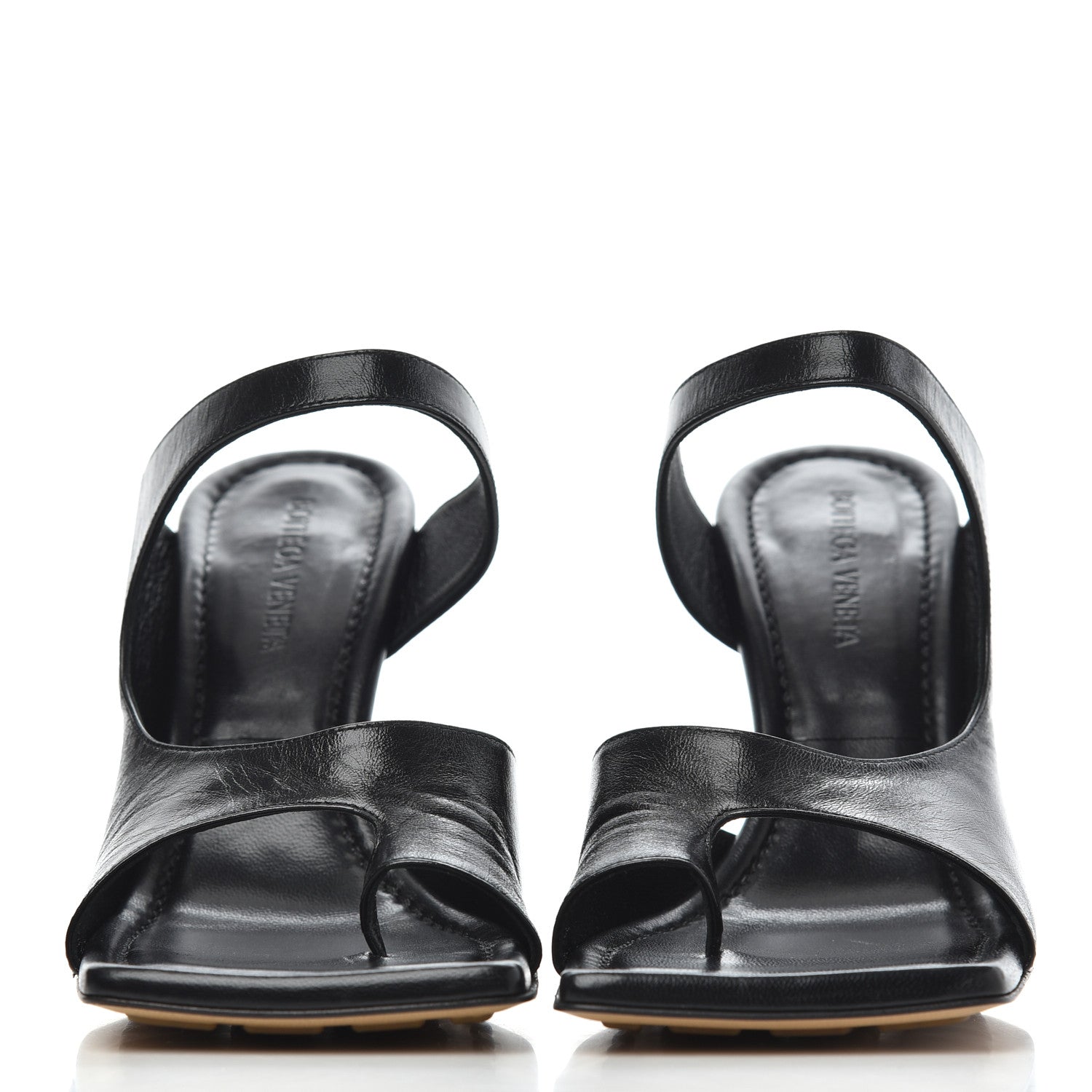 Bottega Veneta Nappa Crunch Lux Sandals 38.5 Black 2 of 20